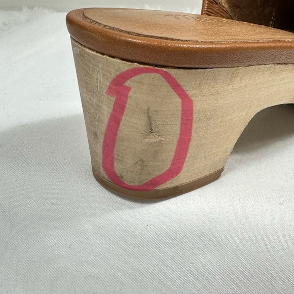 Madewell Womens Sz 6,5 Rustic Twig The Jordyn Clog in Woven Leather Block Heel - Picture 11 of 12